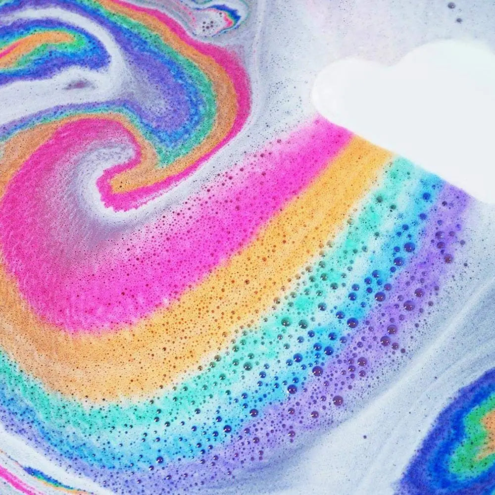 Rainbow Bath Bombs Gift Set - Handmade Fizzies for Women 6.5 oz - Perfect for Bubble & Spa Bath- Essential and Fragrance Oils