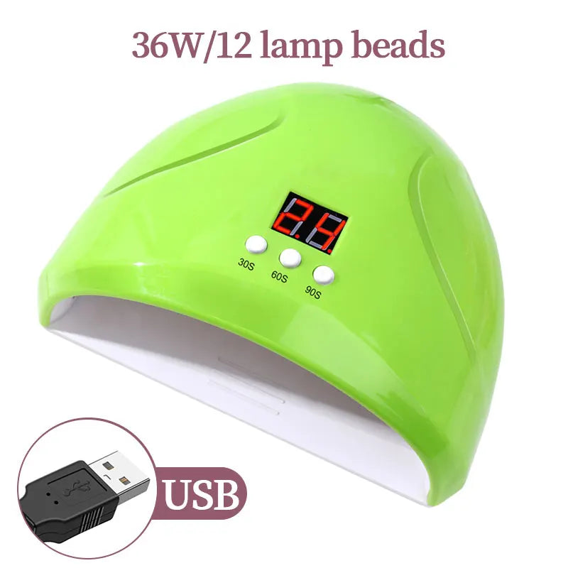 LULAA LED Light Nail Lamp Portable Gel Polish Drying Lamps UV Curing Flashlight Machine Pin Cure for Professional Nails Dryer