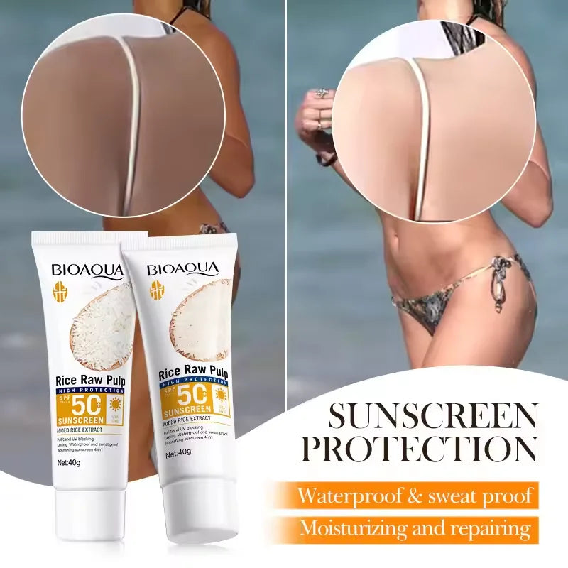 Facial & Body Sunscreen Cream SPF 50+ Body Protector Solar Lotion Long-Lasting Non-Greasy Prevent Sunburn UV Protection Sun Sunblock