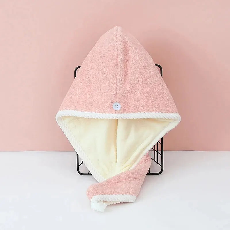 Double Thickened 100% Microfiber Hair Towel,Hair Towel Wrap for Women