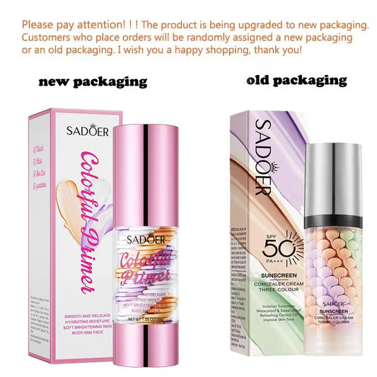 SPF50+ Makeup Primer Moisturizing Isolation Cream Invisible Pores Facial Base Brighten Correcting Skin Tone Refreshing Cosmetics