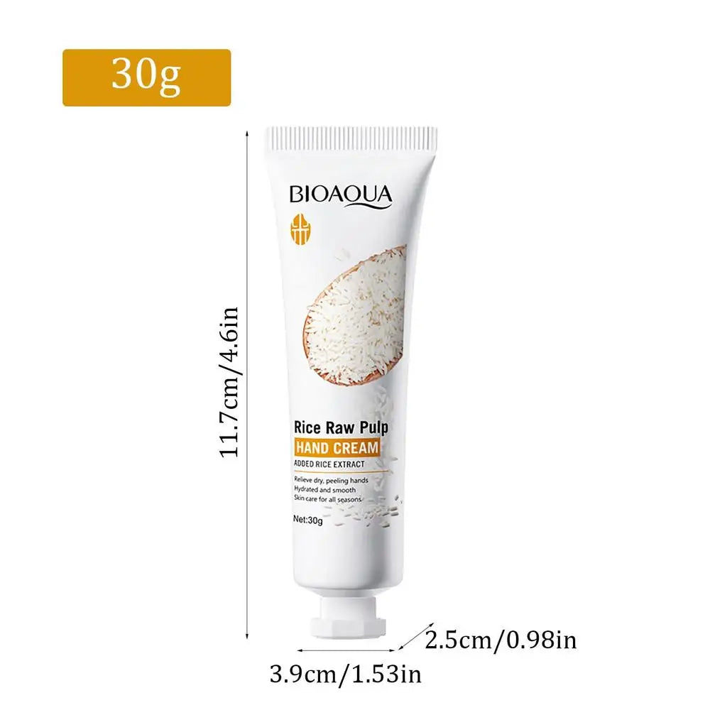 Rice Hand Cream Whitening Volumizing Rejuvenating Ultra Wrinkles Nourishing Moisturizing Refresh Non-Greasy Face Body Care Cream