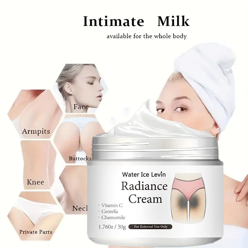 50g Glossy Cream - Contains Vitamin C, Private Parts, Armpits, Joints, Improves Melanin Appearance, Illuminates the Skin Inside the Buttocks and Thighs