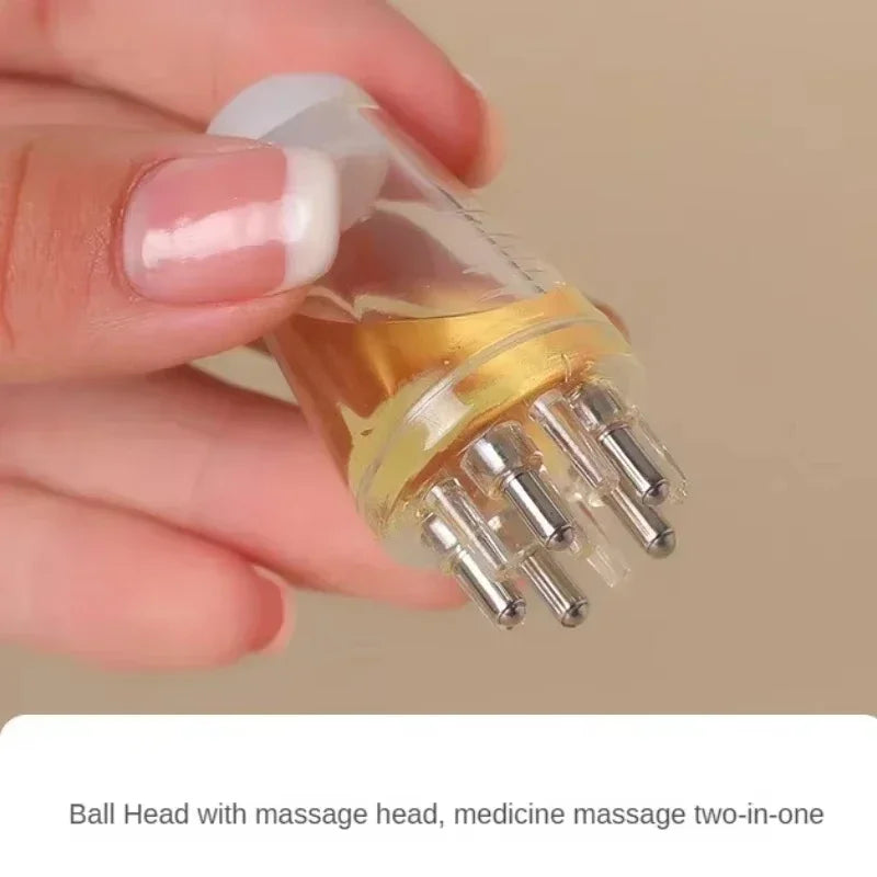 Upgraded Essential Oil Scalp Massage Comb for Hair Growth - 1ml Applicator Head, Anti-Hair Loss Solid Comb with Medicine Dispens