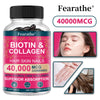 Biotin Collagen Supplement - Hair Growth Support, Skin & Nails - 40000 mcg with Vitamins B Complex, Hyaluronic Acid & Keratin