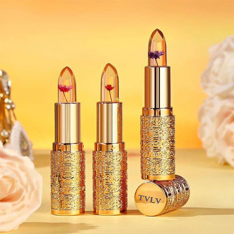 Crystal Color-Changing Petal Lipstick for Women – Moisturizing, Long-Lasting, Non-Sticky Lip Balm