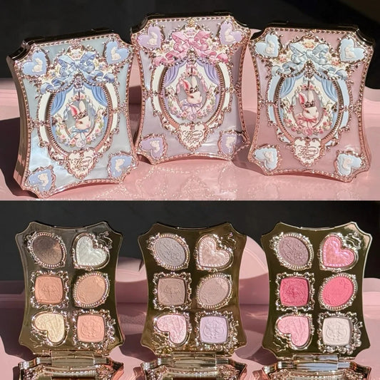 Flower Knows 2026 Bunny Garden Makeup Palette Cute Rabbit Themed Eyeshadow Blush Highlight All In One Cosmetic Collection