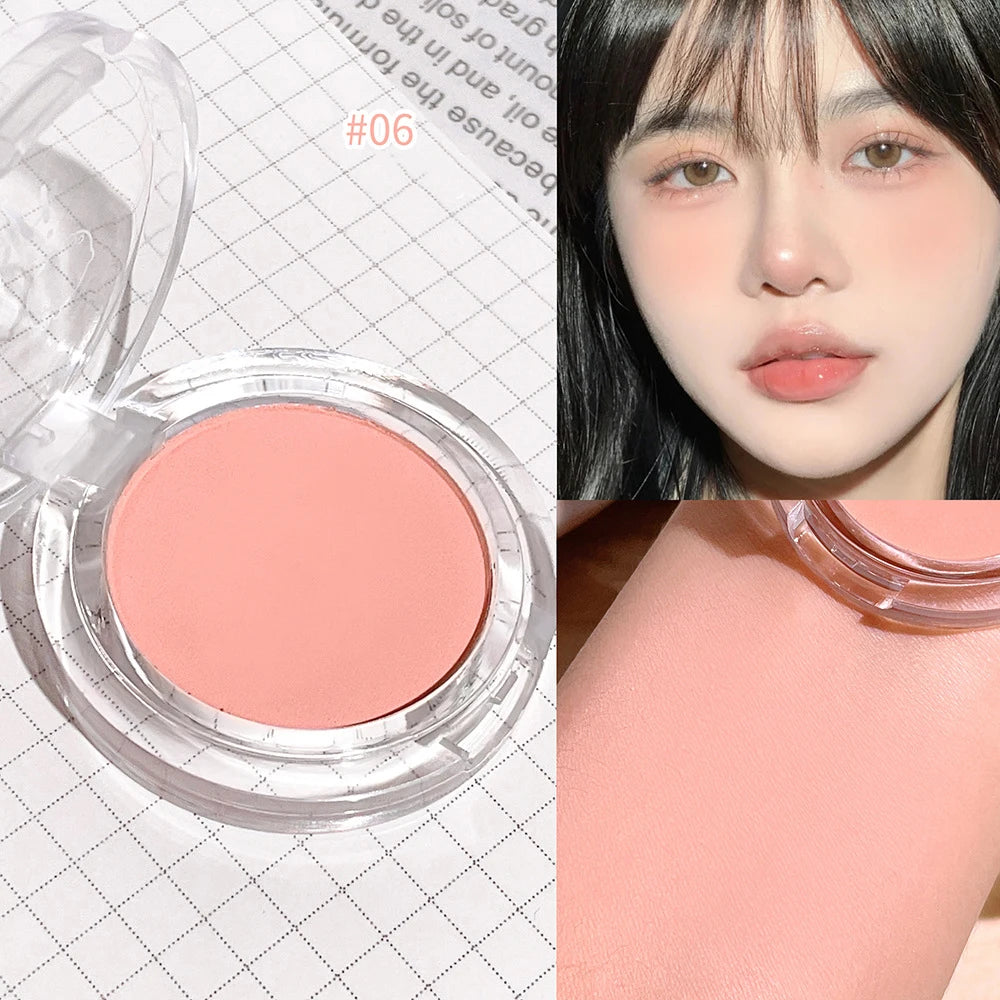 Monochrome Blush Palette Rose Orange Soft Mist Girl Blusher Powder Natural Face Makeup Matte Peach Rouge Contour Shadow Palette