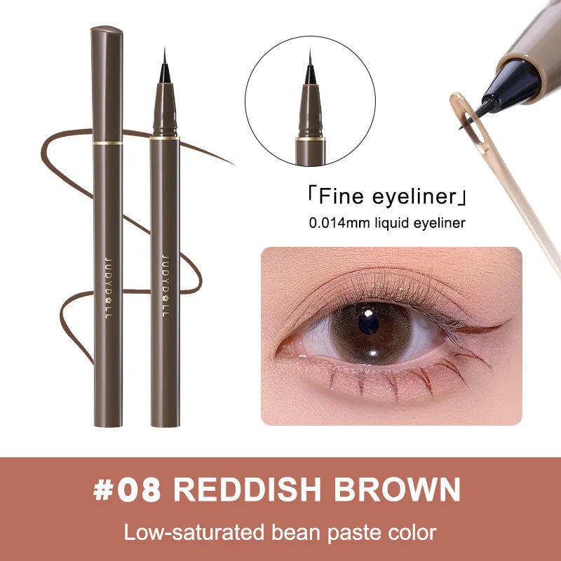Judydoll Precision Liquid Eyeliner Pen, Ultra-Fine Tip, Waterproof, Smudge-Proof, 24-Hour Long-Lasting, Perfect for Lash Line