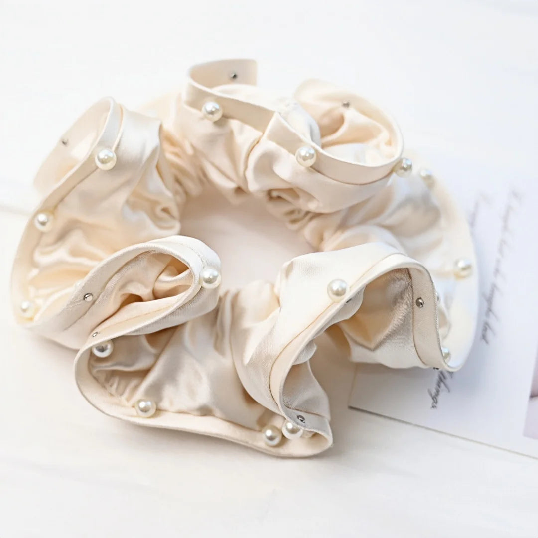 Scrunchies for Hair New Fashion Luxury Satin Silk Hair Loop Bud Shaped HairTies Hair Scrunch for Girls  Headwear