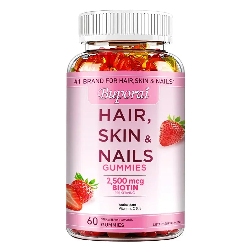 Hair, Skin and Nails Gummies - Supports Skin Care, Nails, Hair, Antioxidants and The Immune System, Antioxidant