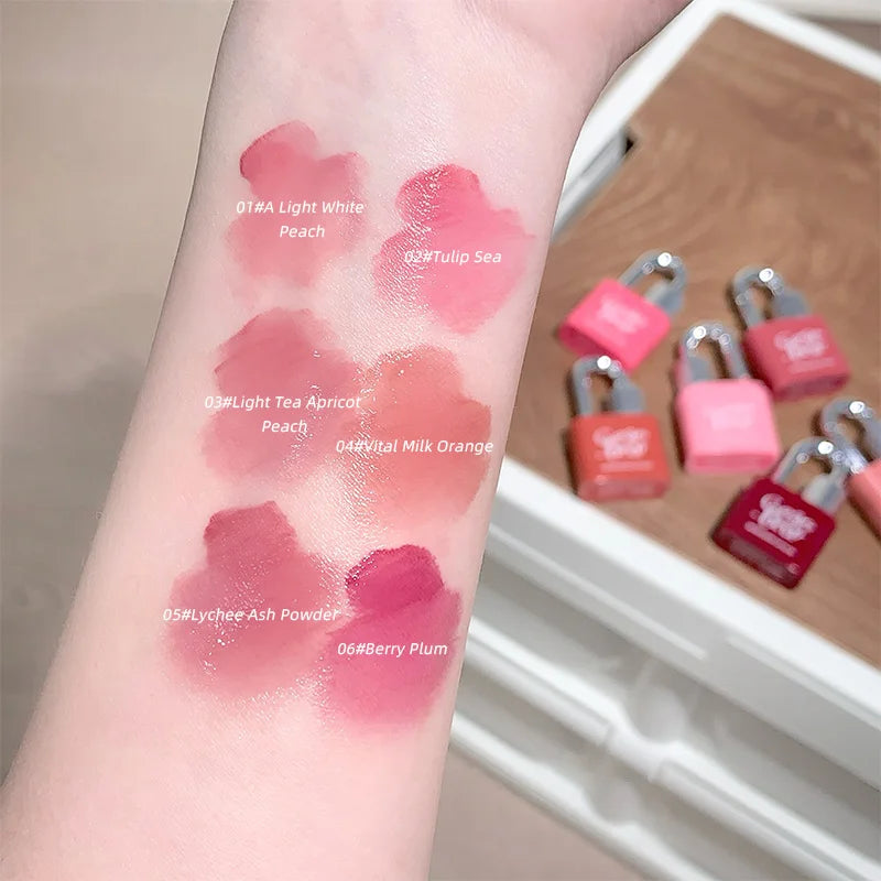 Gege Bear Lockheart Sweet Color Water-Gloss Lip Gloss-Vibrant Colors, Easy to Apply with Long-Lasting Hydration
