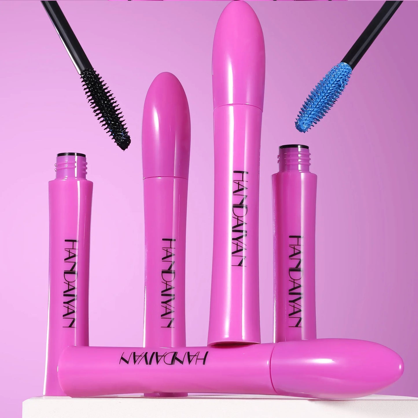 Colorful Silk Mascara Blue Red Black Cream Length Waterproof Smudge-Proof Colored Thickening Lengthening Curling Makeup Cosmetic
