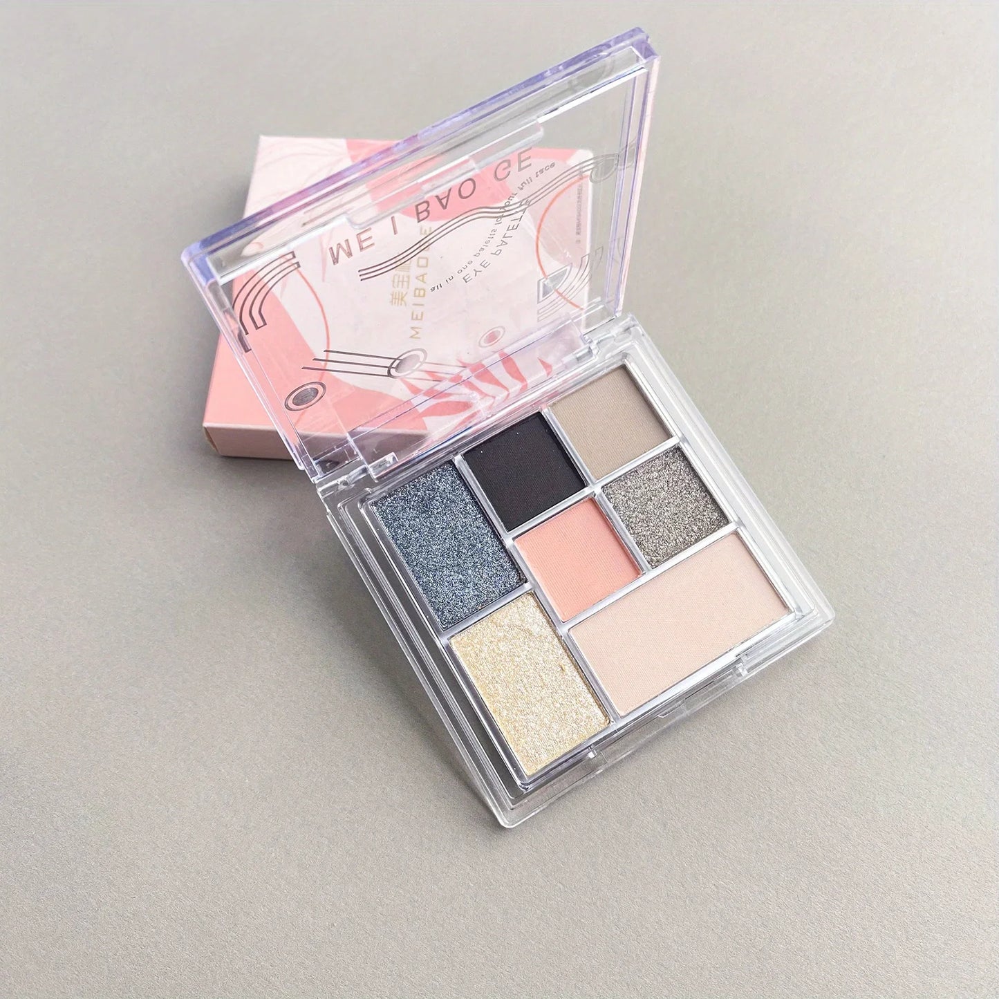 9 Color Black Eyeshadow Palette, Long-lasting Color Eye Makeup Velvet Tinted Blendable Matte Shimmer Eyeshadow