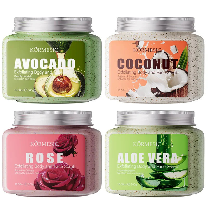 KORMESIC avocado body facial scrub Cream Lotion Moisturizing Deep Cleansing Gentle Tender Face Exfoliation Skin Care Product