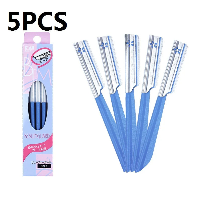 3/5pcs Eyebrow Epilator Sets for Women Makeup Beauty Eyebrows Hair Removal Styling Tool Steel Blade Facial Sourcil Razor Trimmer