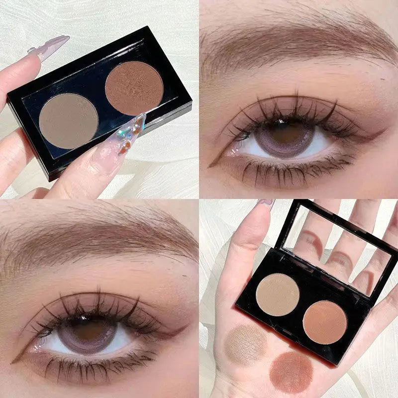 Taro Rose Tea Low Saturation Olive Skin Powder Brown Two-Color Eyeshadow Tray Monochrome Matte Pure Wind Earth Color
