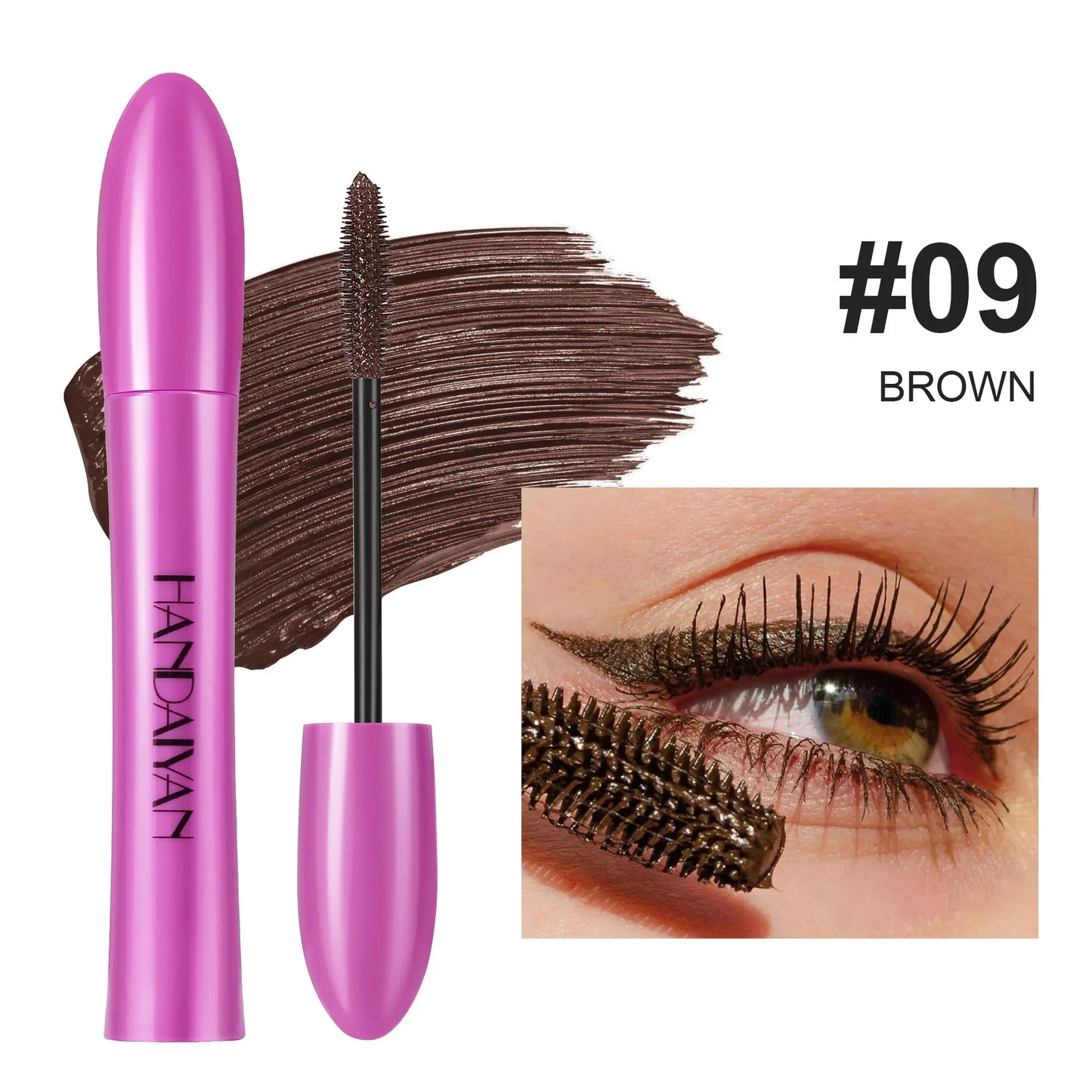 Colorful Silk Mascara Blue Red Black Cream Length Waterproof Smudge-Proof Colored Thickening Lengthening Curling Makeup Cosmetic