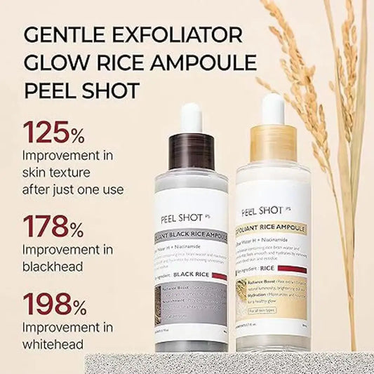 Rice Exfoliating Serum Facial Moisturizer Blackhead Removal Pore Shrinking Korean Skin Care Hydrating Face Serum Brightening