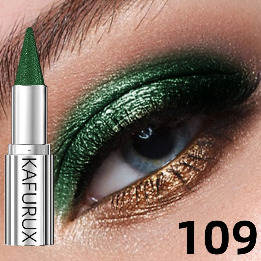 12 Colors Metallic White Black Purple Eyeshadow Pencil Glitter 1pc Liner Pen Highligter Long Lasting Blue Cream Eye Shadow