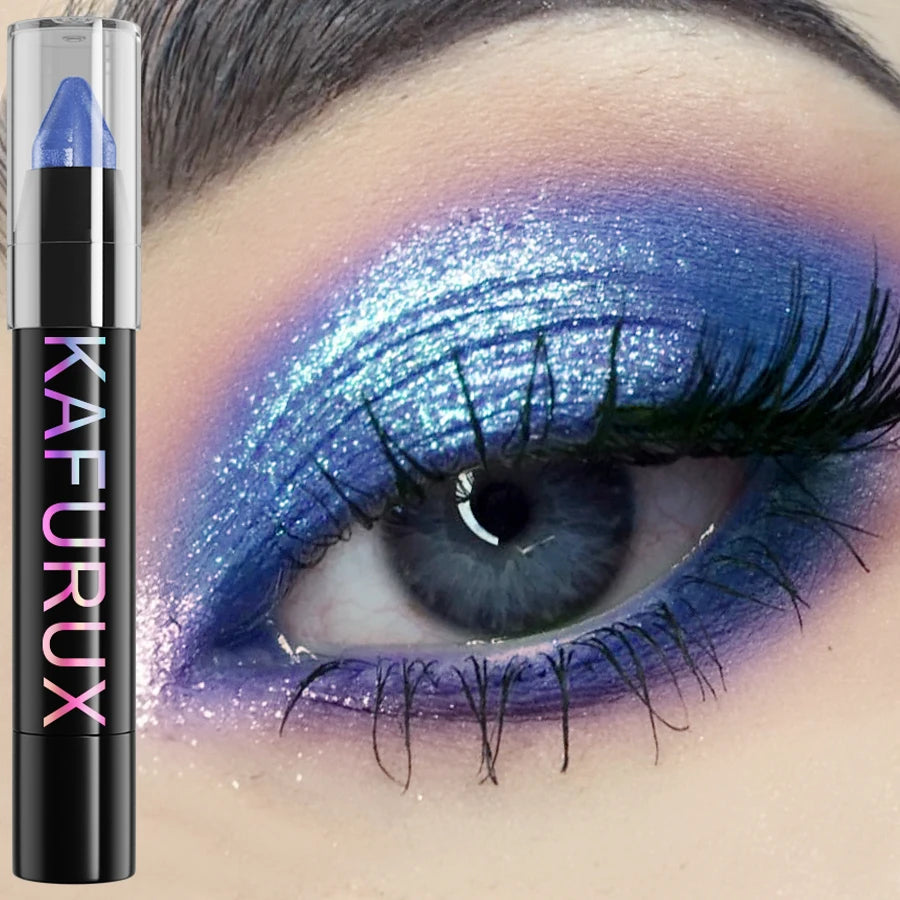 24 Colors Pearlescent Glitter Eyeshadow Eyeliner Pencil Waterproof Matte Nude Eye Shadow Eye Makeup Shimmer Highlighter Pen Tool