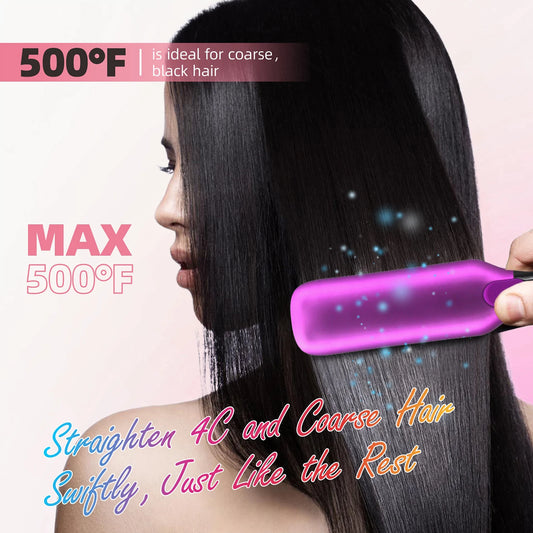 Hair Straightener 500F High Temperature Professional Ceramics Plates Irons PTC Fast Heating Treatment Original Hair Flat Iron