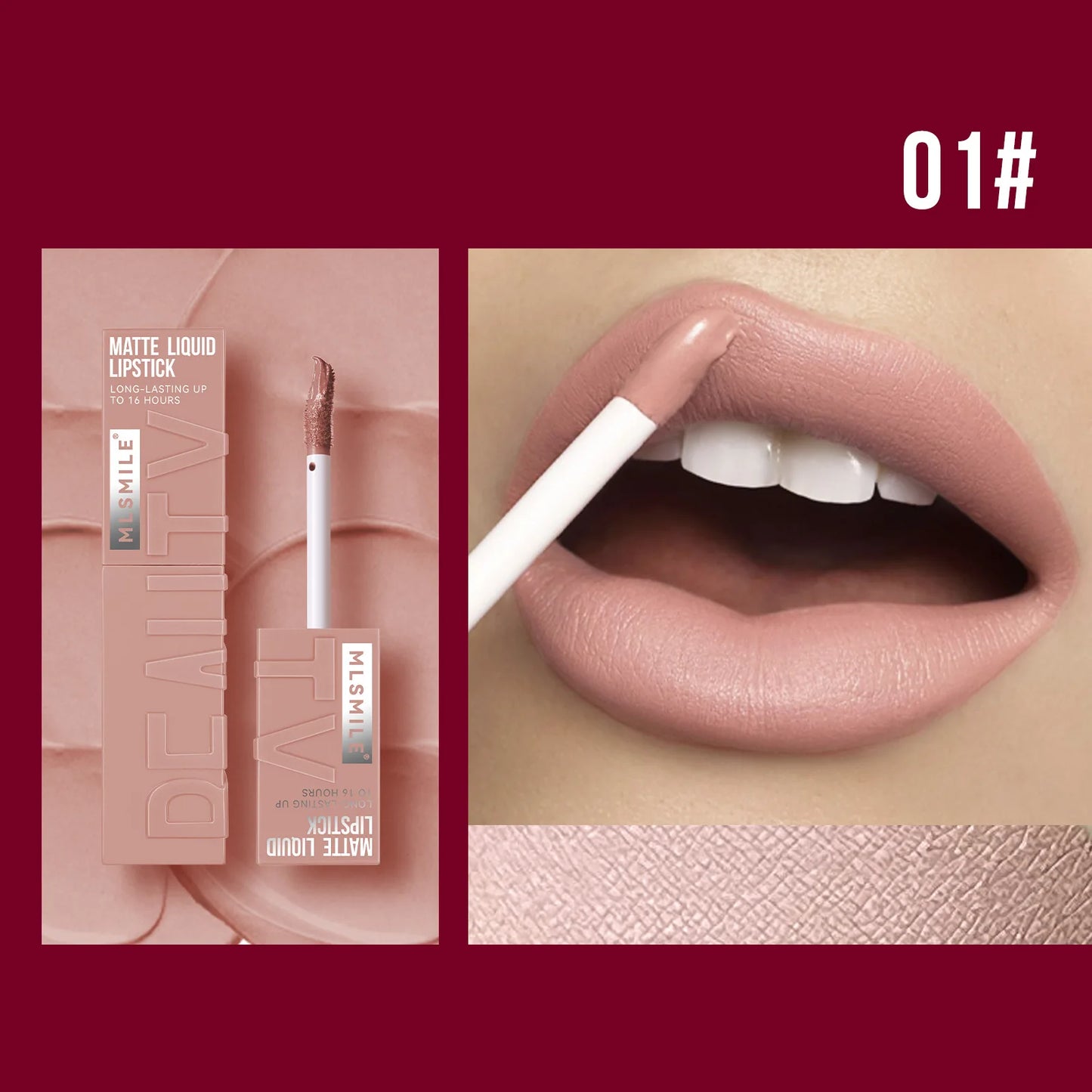 Matte Ink Liquid Lipstick – Long-Lasting Velvet Nude Lip Tint, Waterproof, Moisturizing Lip Makeup