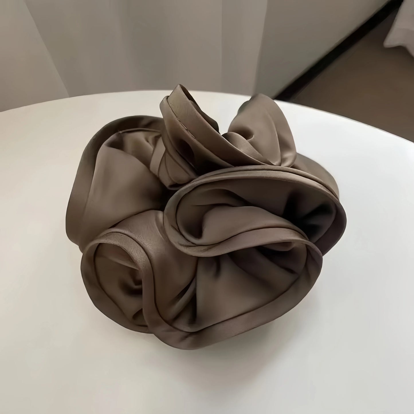 Korean Big Hair Tie Ribbon Scrunchies Satin Elastic Hair Band Bow Women Simple Temperament New Style Ponytail Hair Accessories