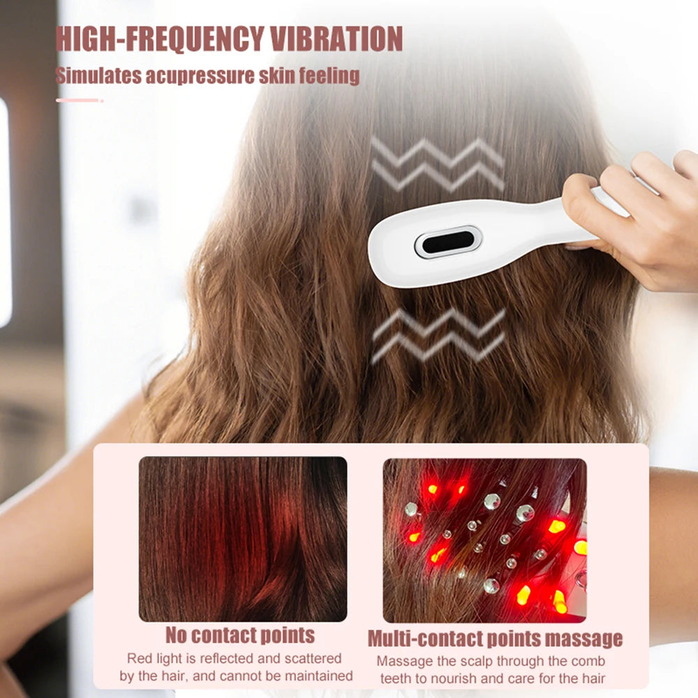 Electric Scalp Massage Comb Infrared Light Head Massager for Hair Growth Medicine Scalp Oil Applicator Anti-Hair Loss