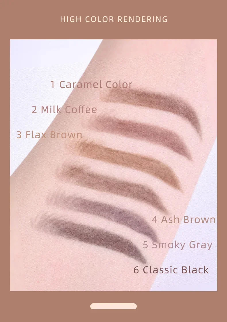 1PC Waterproof Double-Ended Eyebrow Pencil 1.5mm Ultra Fine Eyebrow Pencil Sweat-proof Long Lasting Professional Eye Makeup