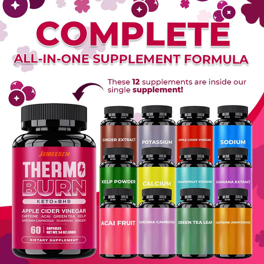 BHB Dietary capsules with BHB Premium Blend,Acai Fruit,Green Tea Leaf, Anti-carb Diet and Fat Burning,Metabolism Boost, Detoxifi