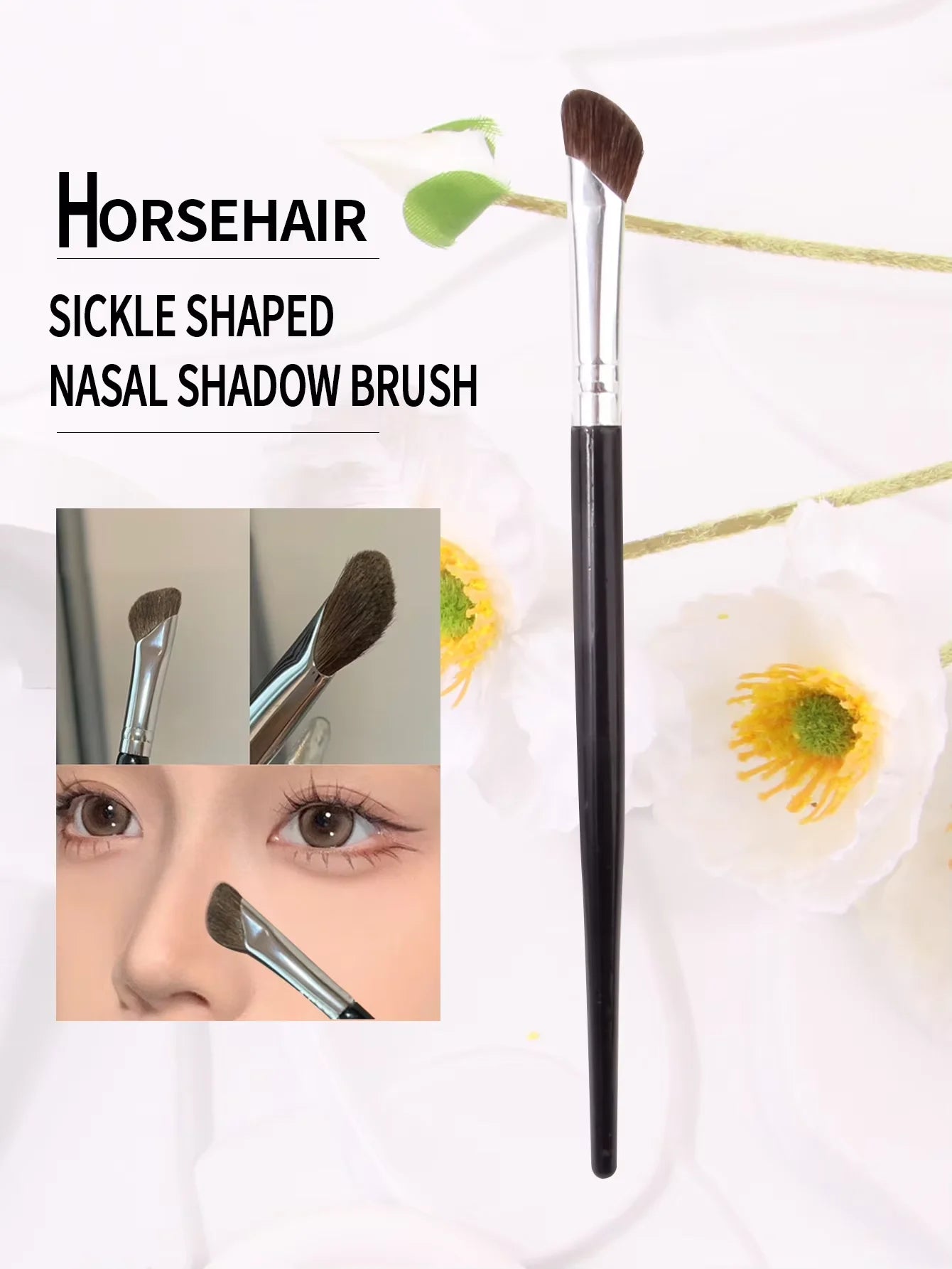 3-Piece Eyeliner & Eyebrow Brushes Set - Ultra-Fine & Flat Tips for Precise Control, High-Quality Precision Makeup Application