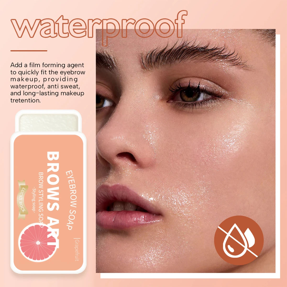 4-color eyebrow styling wax, styling gel, waterproof, natural, long-lasting, transparent eyebrow soap, eyebrow styling cream