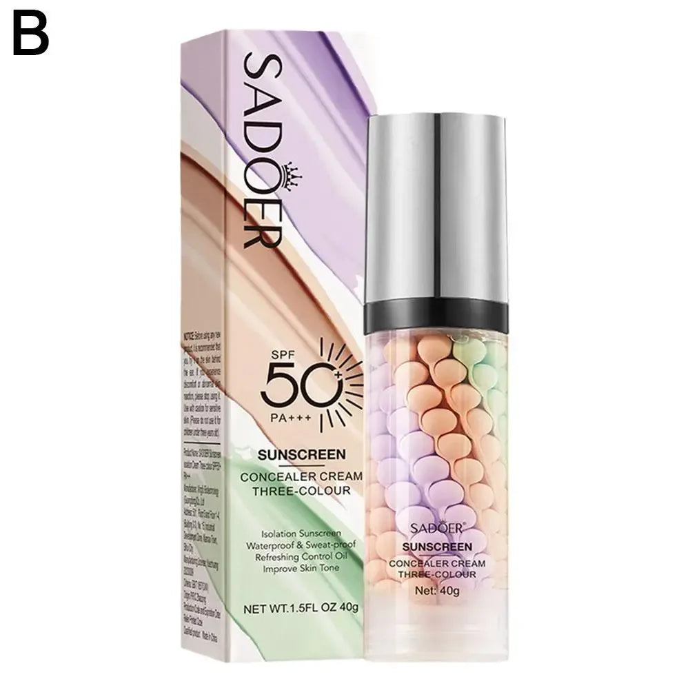 SPF50+ Makeup Primer Moisturizing Isolation Cream Invisible Pores Facial Base Brighten Correcting Skin Tone Refreshing Cosmetics