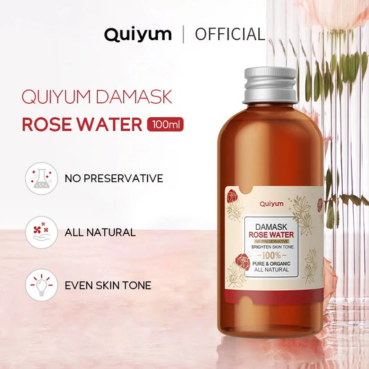 Rose Water For Face Facial Toner Organic Rose Petals Essence Moisturizing Serum Refresh Elastic Shrink Pores Skin Care
