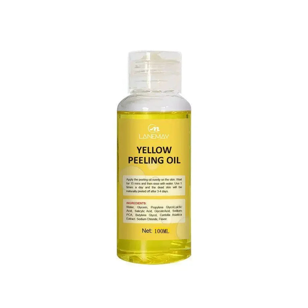 Body Care Exfoliating Yellow Peeling Oil 100% Organic Bleaching Dark Skin Serum Dark Knuckles Fast Whitening Cosmetics