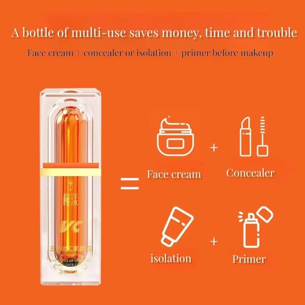 Vitamin C Face Cream Whitening Five VC Tone Up Cream Moisturizer Anti Aging Pimple Wrinkle Spots Remover Brightening Skin Care