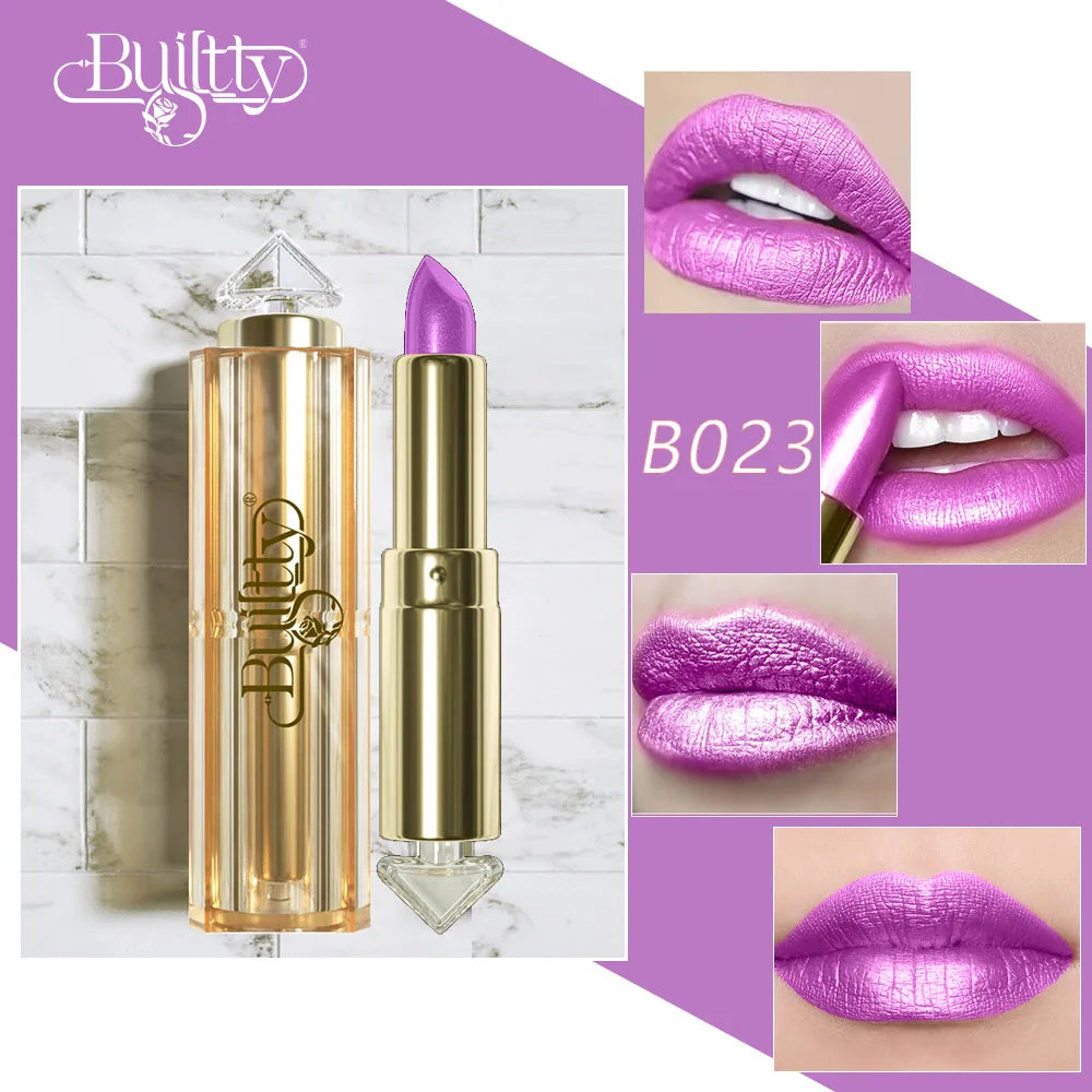 12 Colors Magic Pink Glitter Lipstick Matte Gliter Shimmer Super Finish Matte Velvet Waterproof Glitter Lipsticks