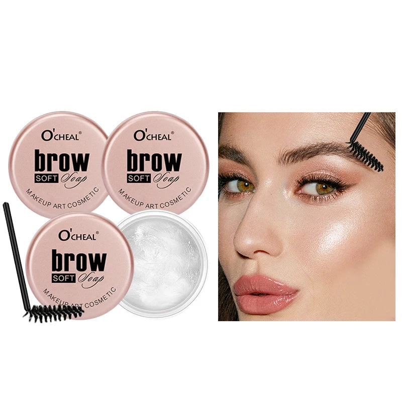 Eyebrow Styling Gel 3D Feathery Brow Wax – Waterproof, Long-Lasting, Easy-to-Wear Shaping Gel for Natural Sculpted Eyebrows Makeup