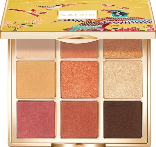 CATKIN Eyeshadow Palette Makeup, Matte Shimmer 9 Colors, Highly Pigmented, Creamy Texture Natural Bronze Neutral