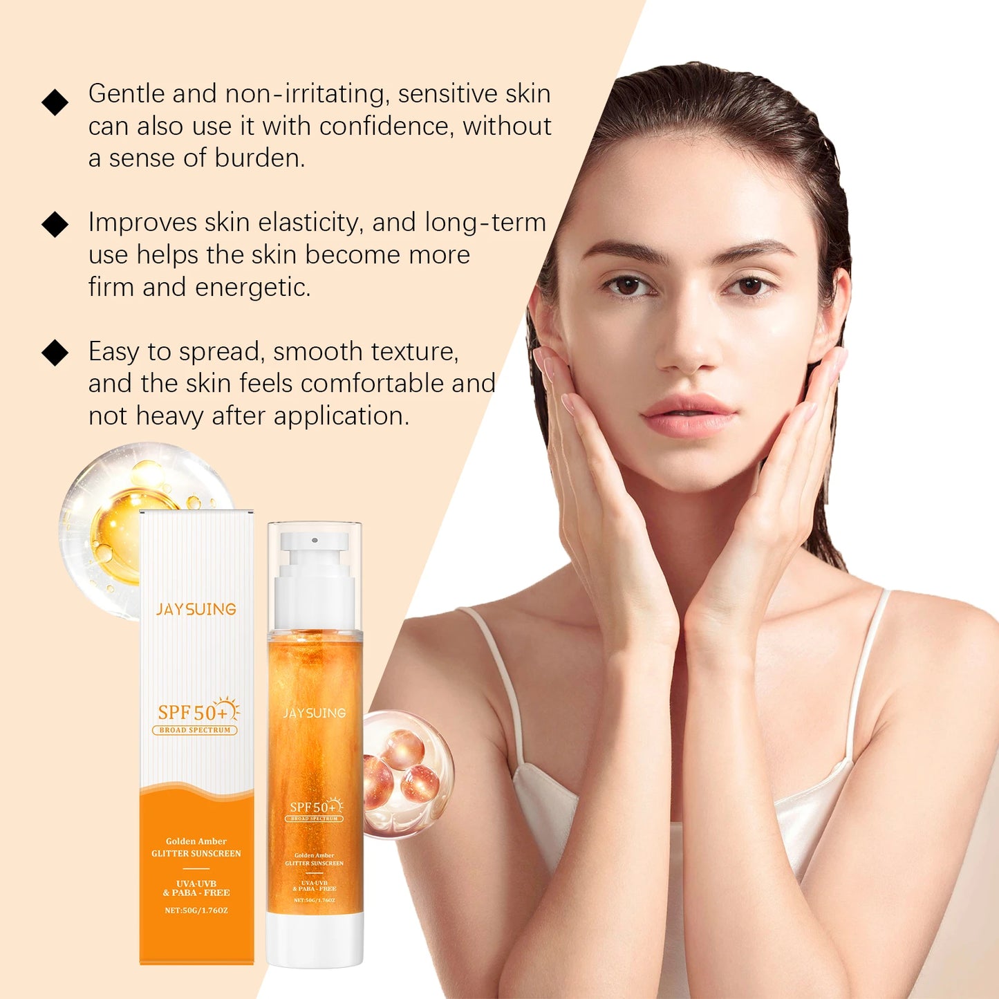 Body moisturizer Sunscreen Prevent Sunburn Reduce Tanning UV-Resistant Stable Condition Oil Control Efficient Sunscreen Spray