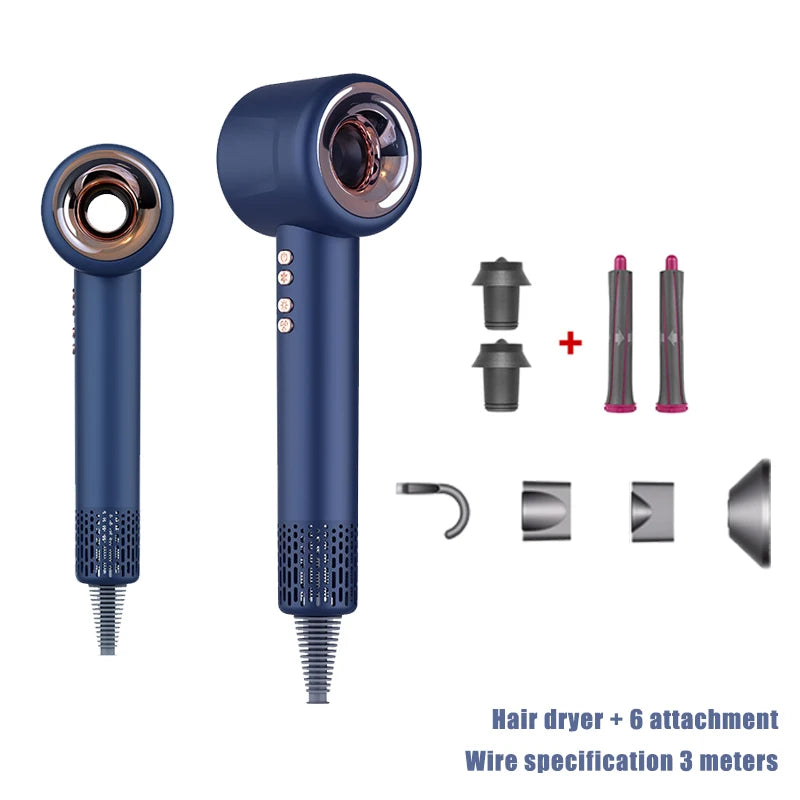 Professional Hair Dryer 1600W 220v Leafless Negative Ion Hair Dryer Home Travel Hair Styler Blow drier