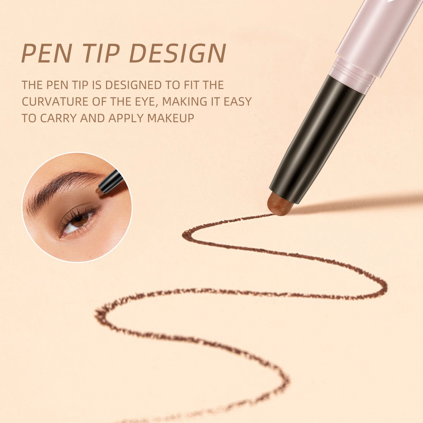 QIBEST 12 Colors Eyeshadow Sticker Cosmetics Shadows Pencil Eyeliner Highlighter Shimmer Pigment Professional Female Makeup