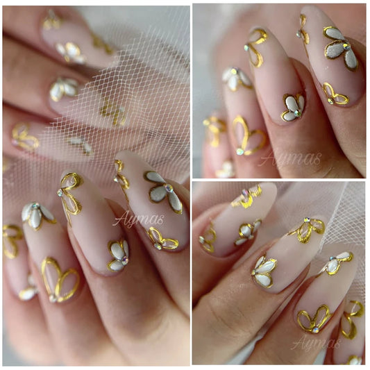 LILYCUTE 5ml Line Art Gel Nail Polish Gold Silver DIY Drawing Gel Reflective Glitter Design Semi Permanent Painting Gel Varnish