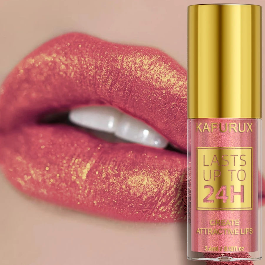 14-Color Glitter Metallic Lip Glaze – Shiny, Long-Lasting, Waterproof Lip Gloss, Liquid Lipstick, Lip Oil, Lip Tint, Gift for Women