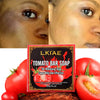 LKIAE Brand Tomato Fruit Scented Handmade Natural Bar Soap, For Face, Body, Whitening, Oil Control, Brightens, Shrink Pore, 200g