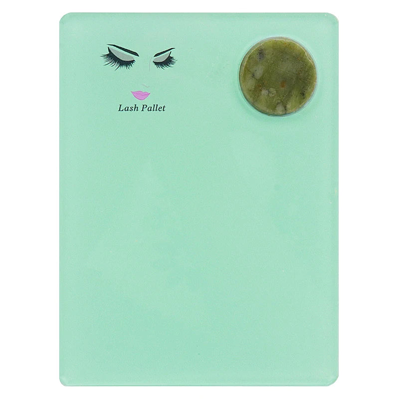 Acrylic Jade Stone Eyelash Extension Plate Tray Grafting Lashes Holder Glue Pallet Board Stand Pad Makeup Tools