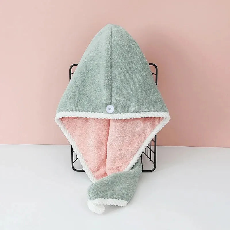 Double Thickened 100% Microfiber Hair Towel,Hair Towel Wrap for Women