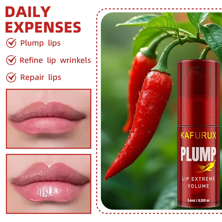 1PC Lip Plump Long Lasting Lip Oil Moisturizing Lip Gloss Serum Instant Volumising Essence Oil Repair Lip Fine Lines Increase