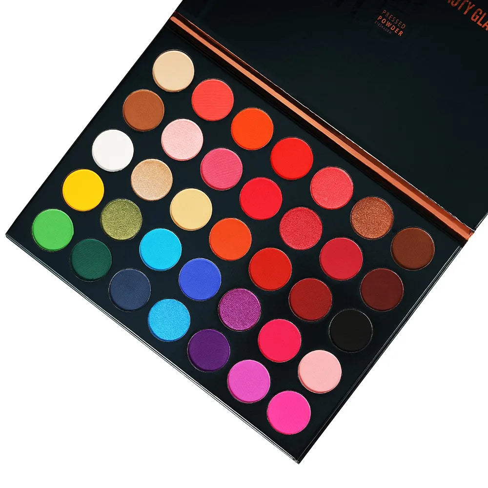 BEAUTY GLAZED Palette Eyeshadow 35 Colors Matte / Shimmer Natural Smokey Glitter Eyeshadow Make Up